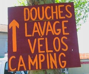 Showers, bike wash, camping
